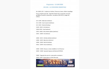 ANNIVERSAIRE - LA CONCORDE ROBERTSAU - 140 ANS - Dimanche 14 juin 2026
